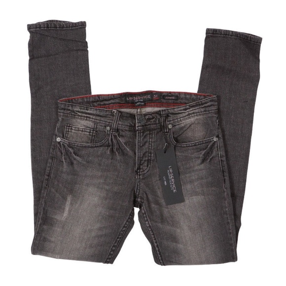 Lip Service Jeans Lip Service Gray Vintage Wash Junkie Jeans Goth